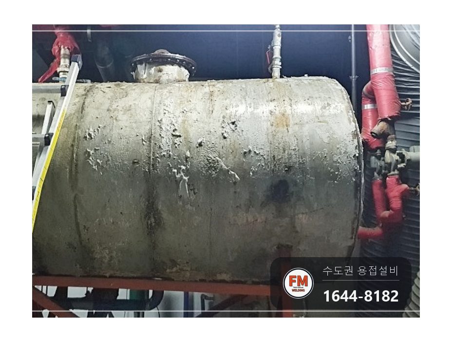 모텔 온수탱크 교체 304 V홈 내외부 접합 배관 스텐 전환 용접 시공 사진 29