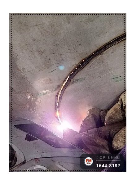 온수탱크 내부청소 출입구 타공 크랙 육성 용접 판재 보강 코팅 시공 사진 12