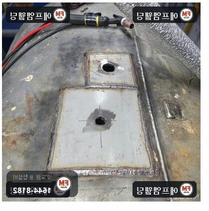 급탕탱크 누수 상부 소켓 판재 덧방 점검구 밀봉