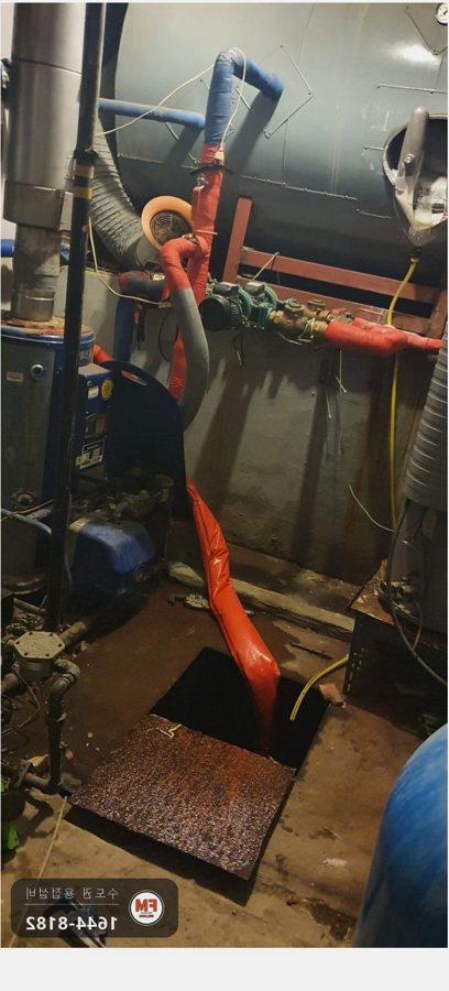 온수탱크 점검구 누수 몰탈 제거 가스켓 교체 5kg 수압 확인